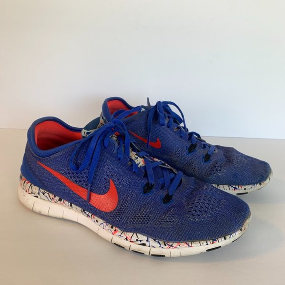 Nike Shoes - Nike Free 5.0 Blue & Crimson Training Shoe